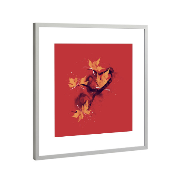 Poster mit Rahmen Silber "Autumnbutterflies" artboxONE - Natur,Tiere