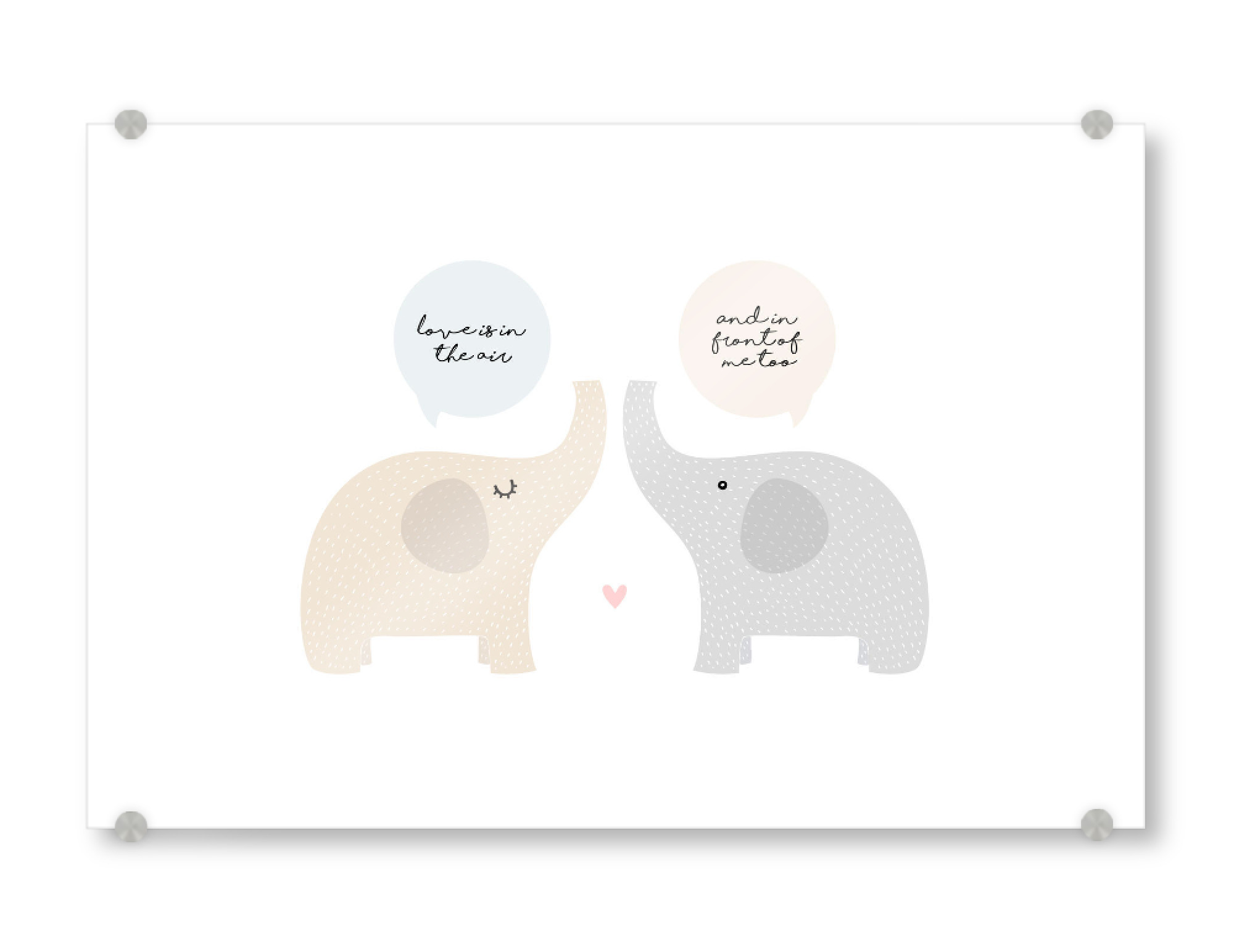 Acrylglasbild "Love is in the air" artboxONE - Natur,Für Kinder,Tiere