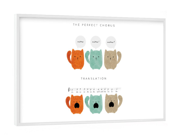 Poster mit weißem Rahmen "The perfect chorus" artboxONE - Für Kinder,Tiere