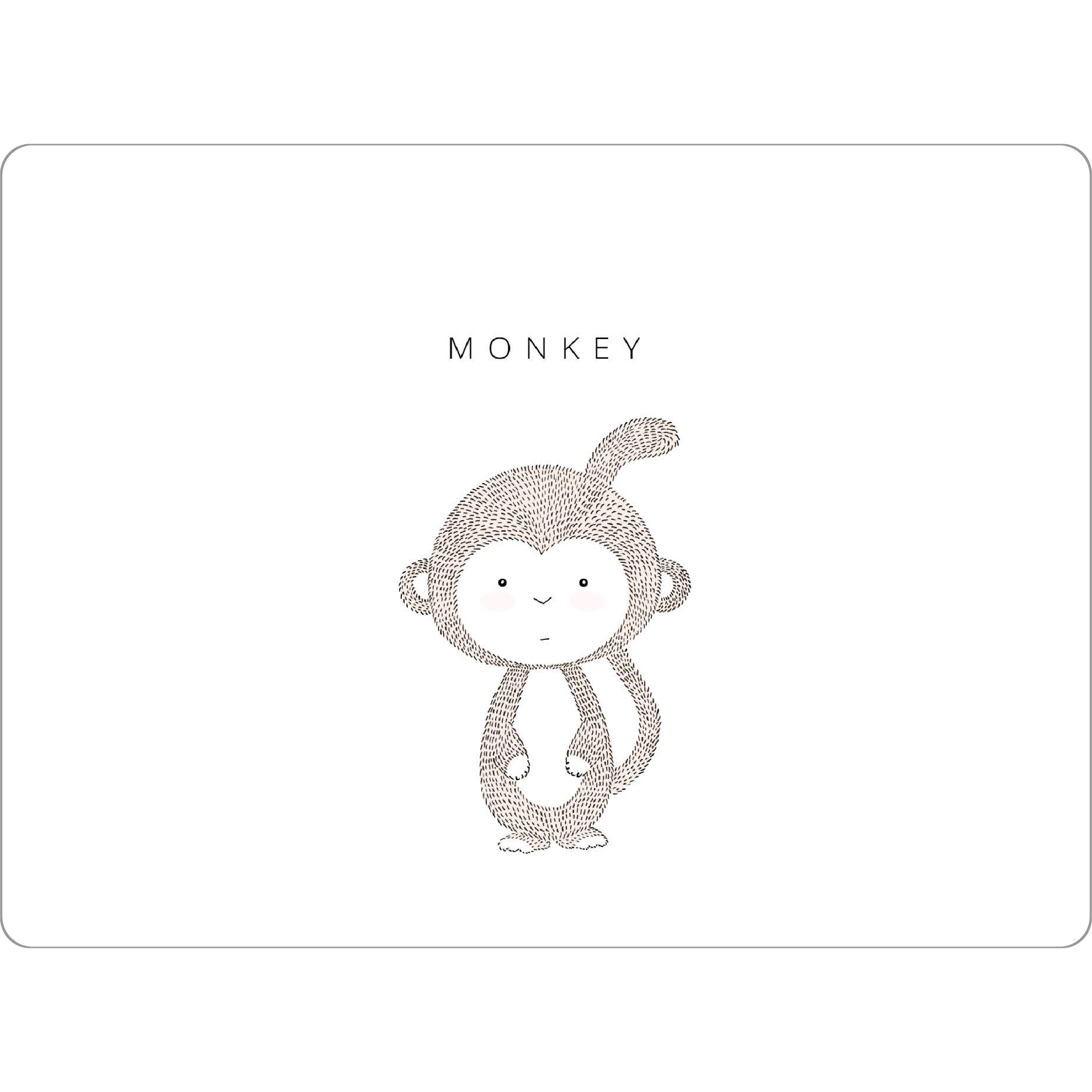 Tischset "MONKEY" artboxONE - Für Kinder,Tiere