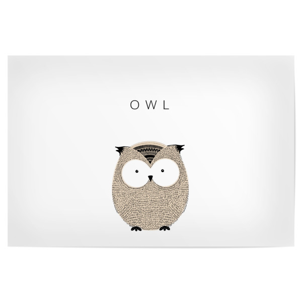 Poster 30x20 cm "OWL" artboxONE - Für Kinder,Tiere