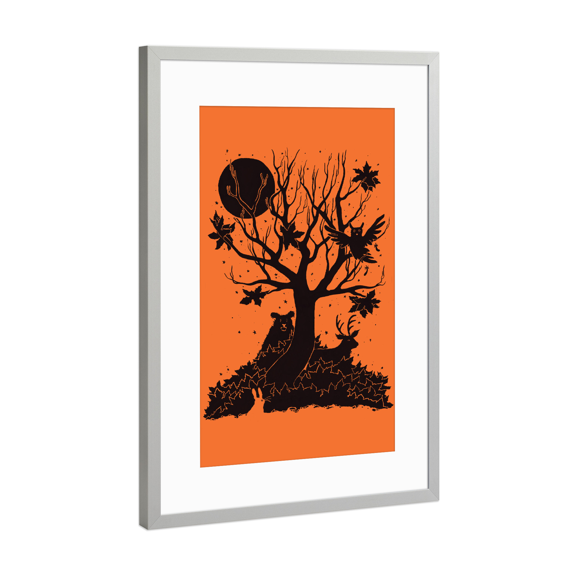 Poster mit Rahmen Silber "Autumn Forest" artboxONE - Für Kinder,Tiere