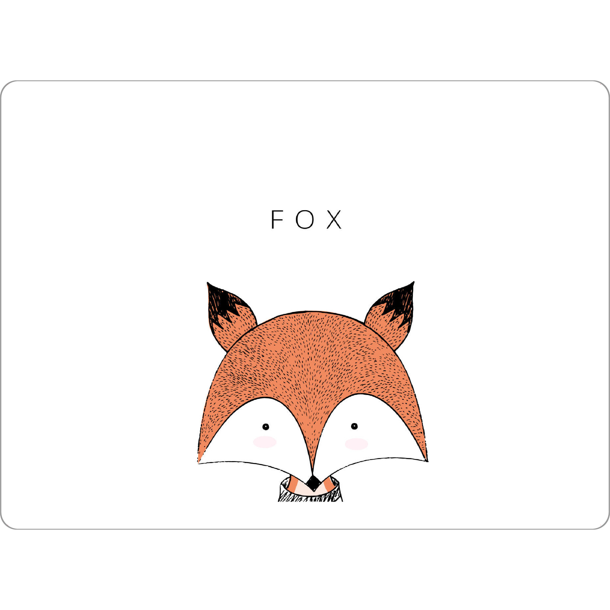 Tischset "FOX" artboxONE - Für Kinder,Tiere