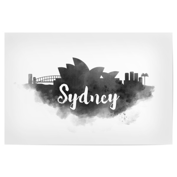 Poster "Watercolor Sydney City Skyline" artboxONE - Städte,Städte / Sydney