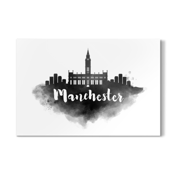 Galerie-Print "Watercolor Manchester City Skyline" 30x20 cm artboxONE