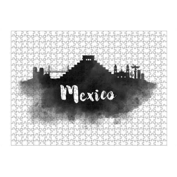 Puzzle Ravensburger "Watercolor Mexico Skyline" artboxONE - Städte