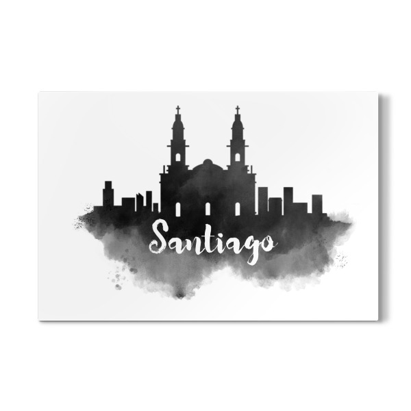 Galerie-Print "Watercolor Santiago Skyline" 30x20 cm artboxONE