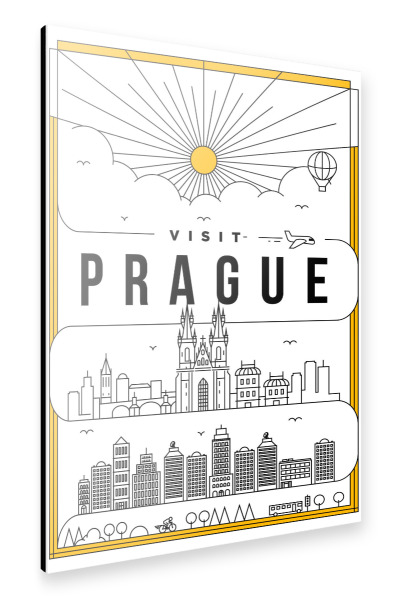 Alu-Dibond "Linear Prague" 30x20 cm artboxONE