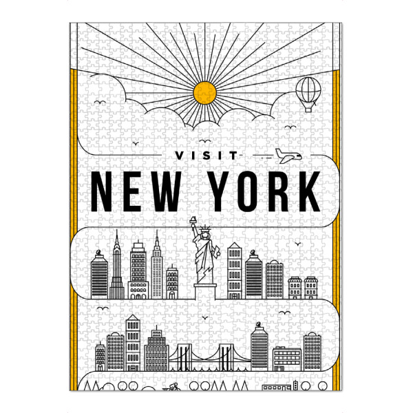 Puzzle Ravensburger "Linear New York" artboxONE - Städte,Städte / New York,Geometrie
