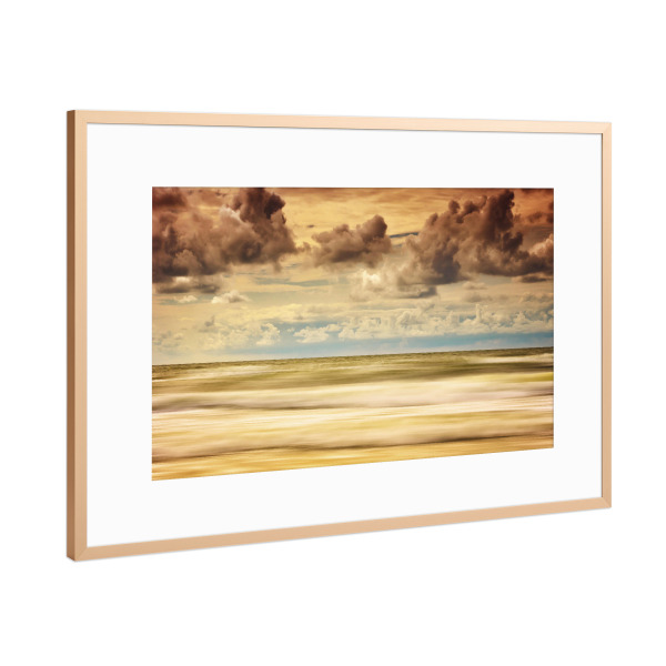 Poster mit Rahmen Kupfer "Stürmische Nordsee" artboxONE - Natur,Reise,Reise / Strand und Meer