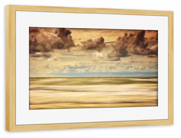Poster mit Rahmen kiefer "Stürmische Nordsee" artboxONE - Natur,Reise,Reise / Strand und Meer