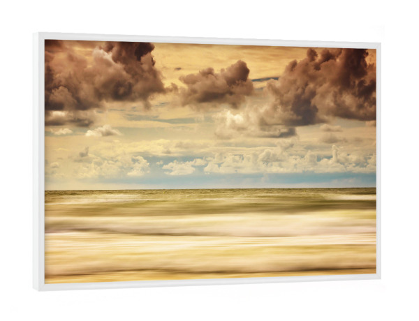 Poster mit weißem Rahmen "Stürmische Nordsee" artboxONE - Natur,Reise,Reise / Strand und Meer