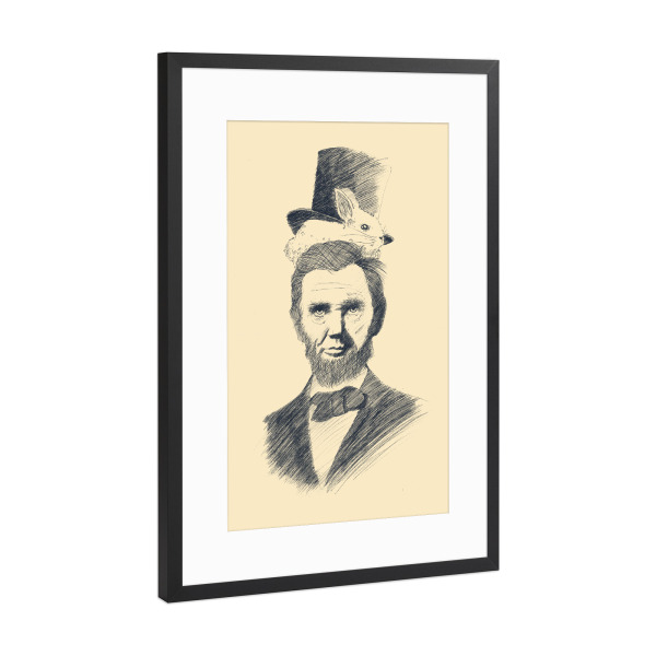 Poster mit Rahmen Schwarz (Metallic) "Abraham Kadabraham" artboxONE - Fiktion