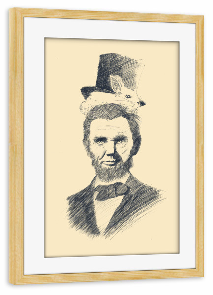 Poster mit Rahmen kiefer "Abraham Kadabraham" artboxONE - Fiktion