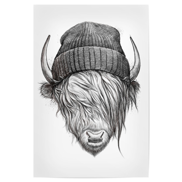 Poster "Highland cattle" artboxONE - Natur,Tiere,Schwarzweiß,Festivals
