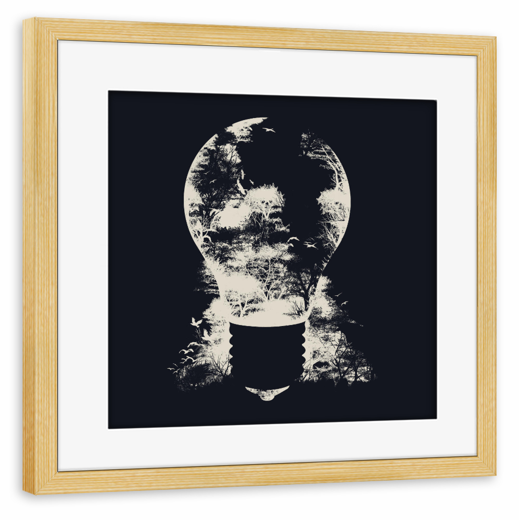 Poster mit Rahmen kiefer "A Good Idea" artboxONE - Natur,Abstrakt,Fiktion