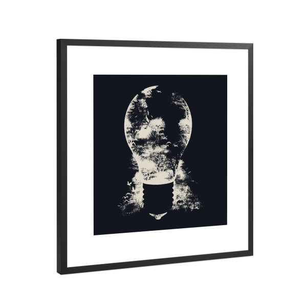 Poster mit Rahmen Schwarz (Metallic) "A Good Idea" artboxONE - Natur,Abstrakt,Fiktion