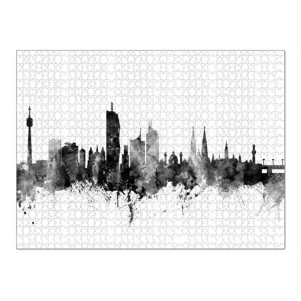 Puzzle Ravensburger "Vienna Austria Skyline" artboxONE - Städte,Reise,Schwarzweiß,Städte / Wien