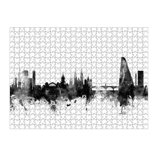 artboxONE Puzzle "Basel Schweiz Skyline S/W" artboxONE - Städte,Reise,Schwarzweiß