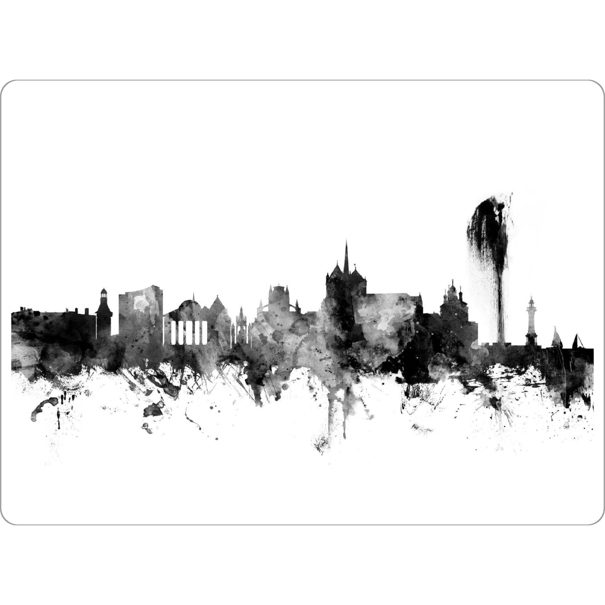 Tischset "Geneva Switzerland Skyline" artboxONE - Städte,Reise,Schwarzweiß