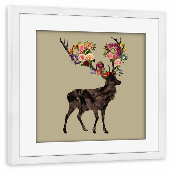 Poster mit Rahmen weiß "Spring Itself" artboxONE - Floral,Tiere