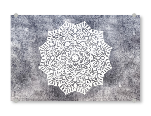 Acrylglasbild "Fancy Boho Mandala" artboxONE - Abstrakt,Geometrie - Mandala,Boho,Abstrakt,Geometrie,Formen,Bunt