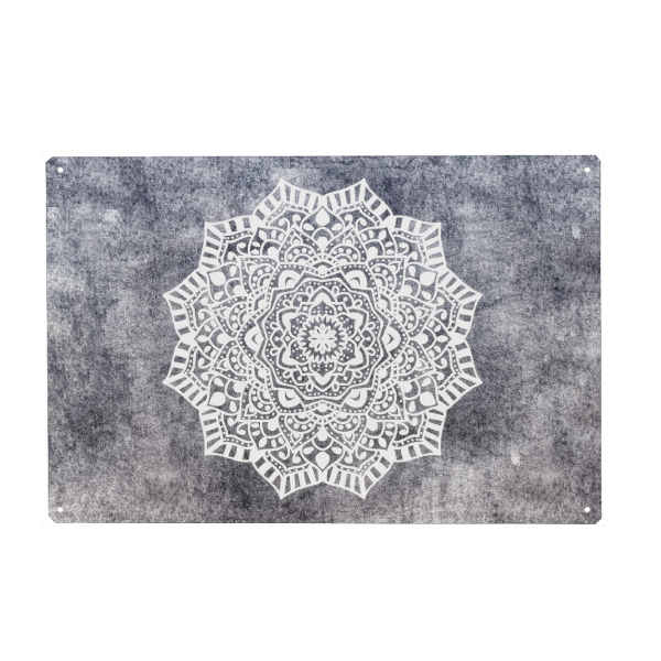 Metall Poster "Fancy Boho Mandala" artboxONE - Abstrakt,Geometrie - Mandala,Boho,Abstrakt,Geometrie,Formen,Bunt - Blechschild