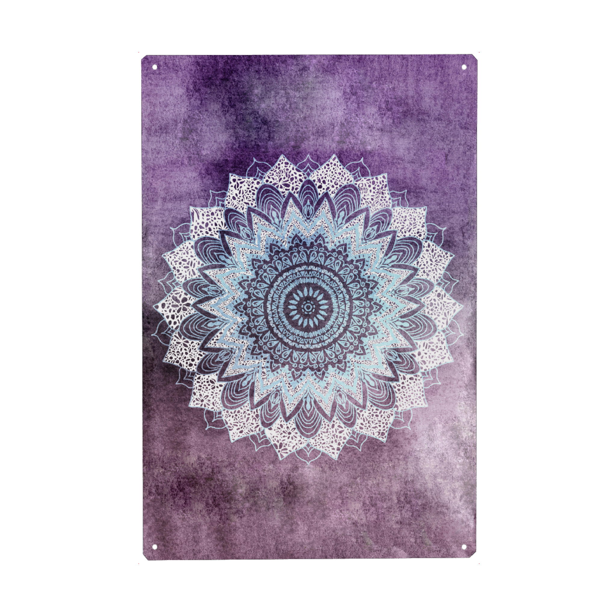 Holzbild "BOHOCHIC MANDALA IN PURPLE" artboxONE - Geometrie