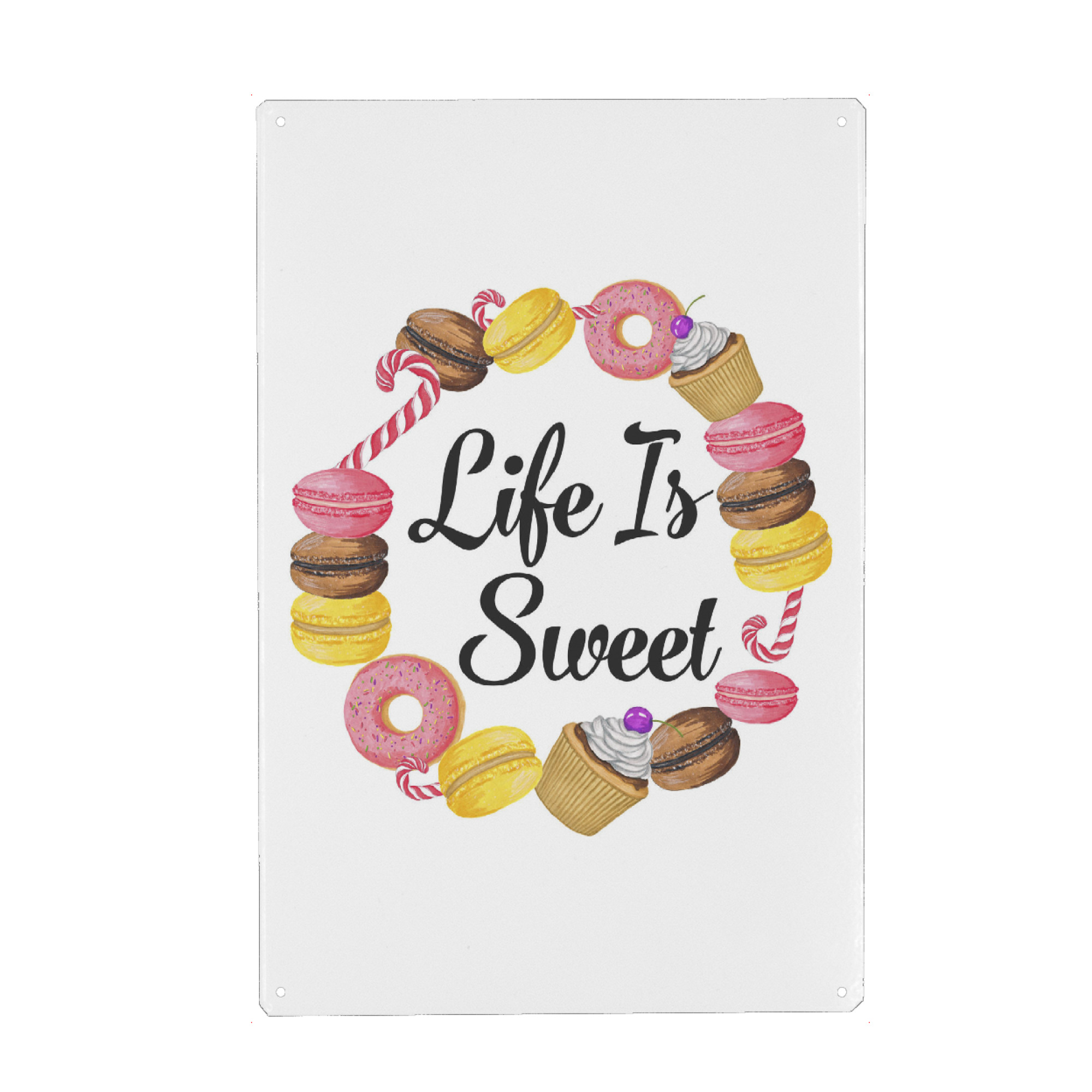 Holzbild "Life Is Sweet 2" artboxONE - Essen & Trinken