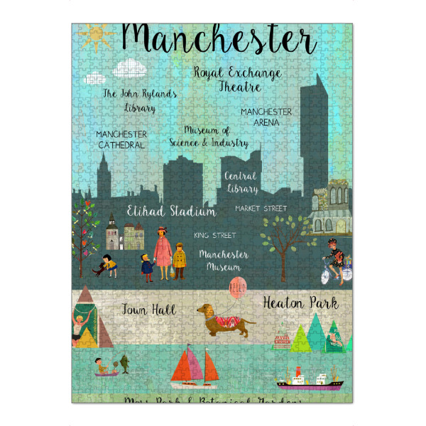 Puzzle Ravensburger "Manchester" artboxONE - Städte,Reise