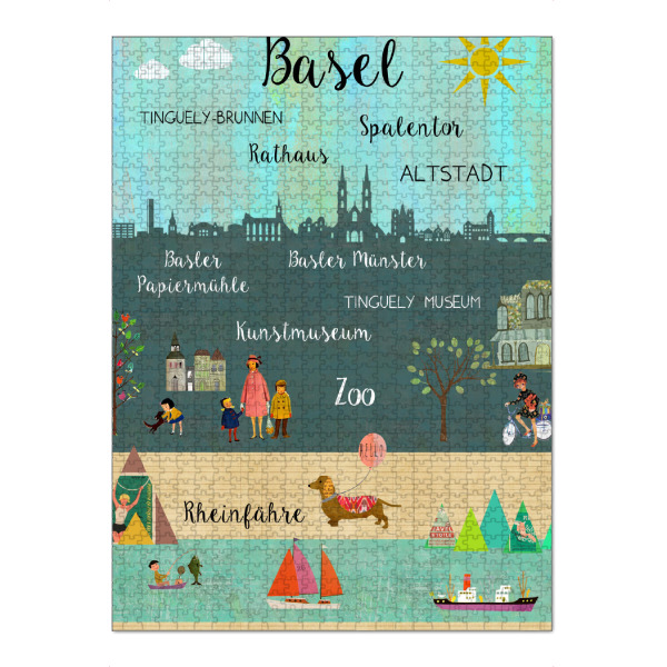 Puzzle Ravensburger "Basel" artboxONE - Städte,Reise