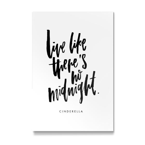 Galerie-Print "Live Like There's No Midnight - Cinderella" 30x20 cm artboxONE