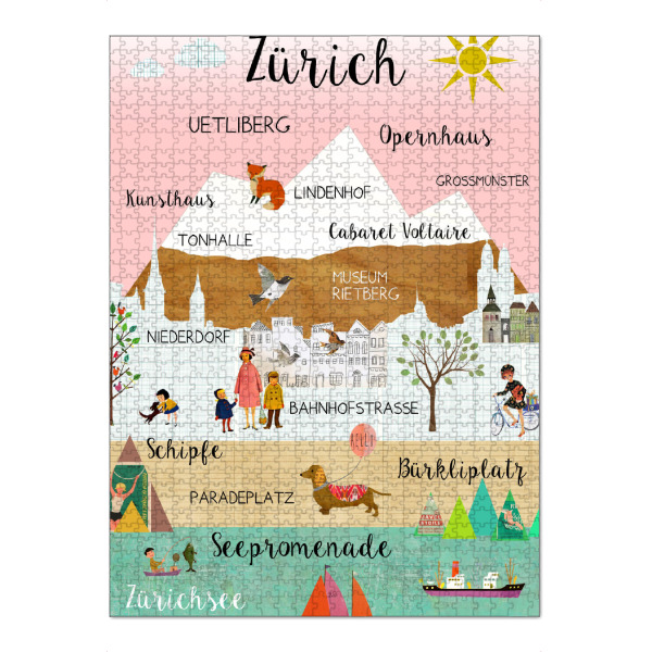 Puzzle Ravensburger "Zürich Stadt" artboxONE - Städte,Reise,Städte / Zürich