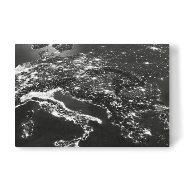 Leinwandbild "Southern Europe Night View From Space 2" artboxONE - Galaxy