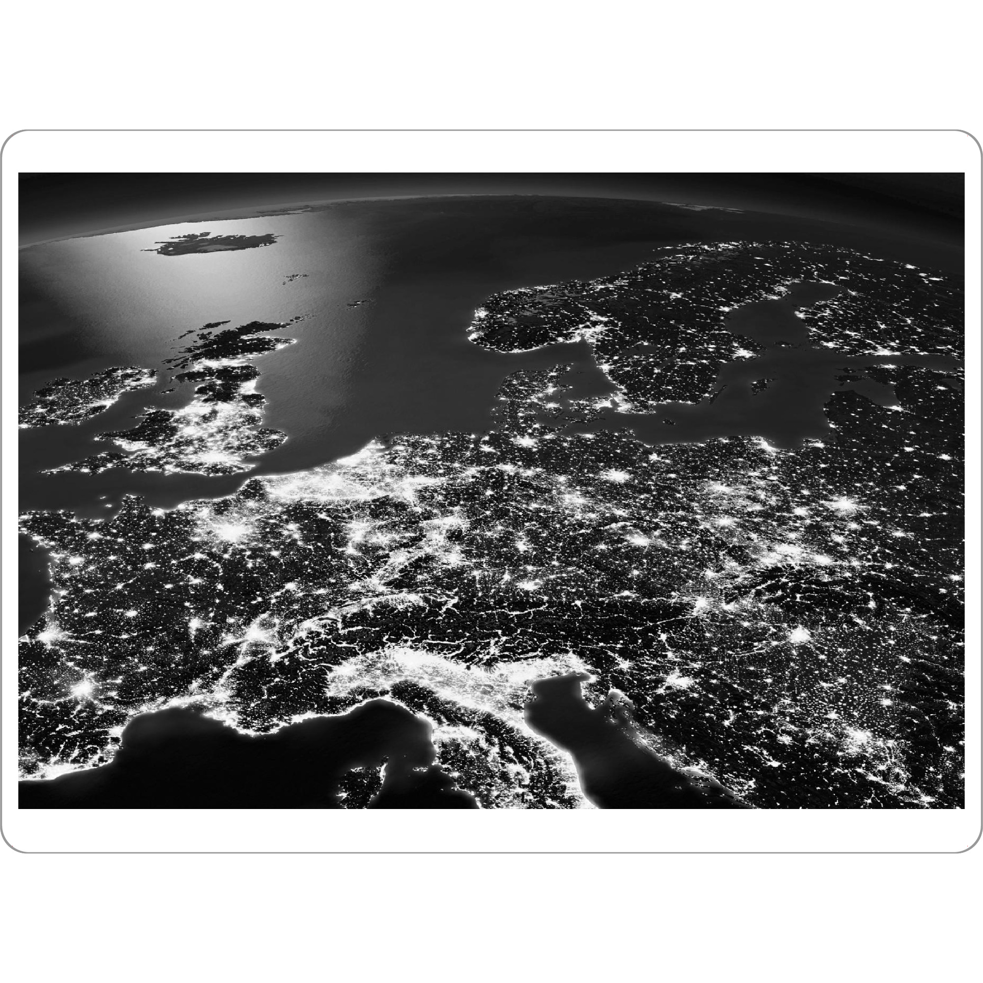 Tischset "Central Europe Night View From Space 2" artboxONE - Galaxy
