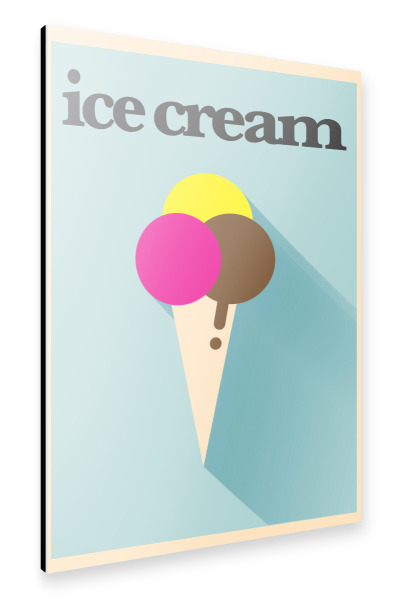 Alu-Dibond "Minimal Ice Cream" 30x20 cm artboxONE