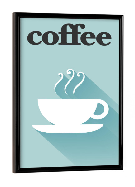 Poster mit schwarzem Rahmen "Minimal Flat Coffee" artboxONE - Essen & Trinken