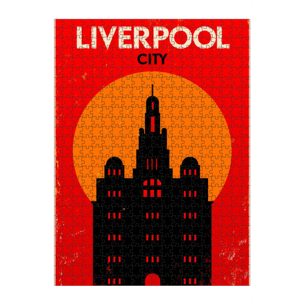 Puzzle Ravensburger "Retro Liverpool England" artboxONE - Städte,Reise,Reise / Länder