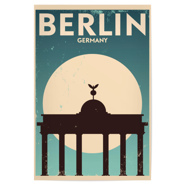 Poster 30x20 cm "Retro Berlin" artboxONE - Städte,Städte / Berlin,Reise,Reise / Länder