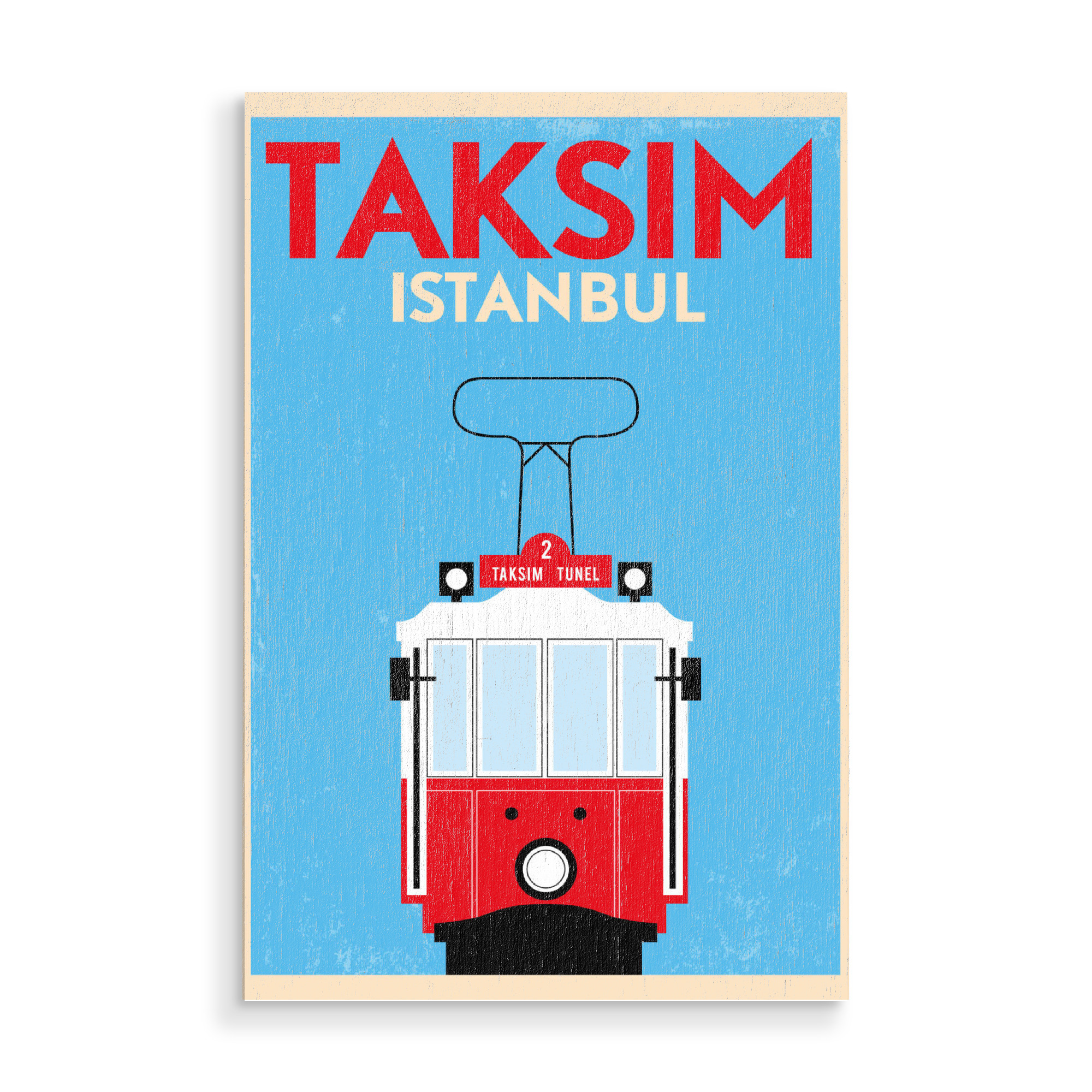 Holzbild "Retro Istanbul 2" artboxONE - Städte,Reise / Strand und Meer,Reise / Länder,Städte / Istanbul