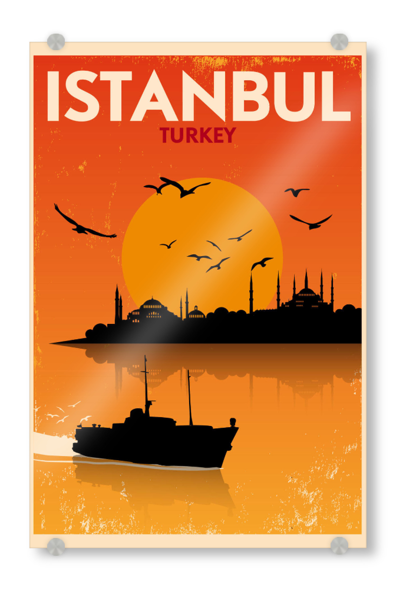 Acrylglasbild "Retro Istanbul" artboxONE - Städte,Reise,Reise / Strand und Meer,Reise / Länder,Städte / Istanbul