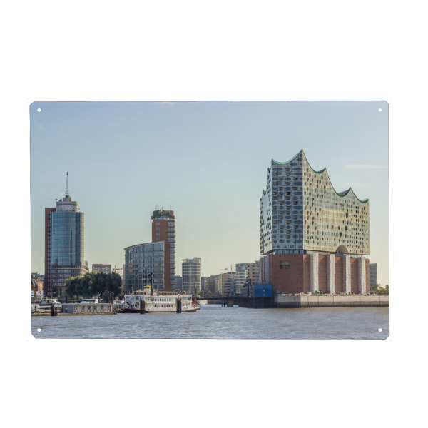 Holzbild "Elbphilharmonie Hamburg Hafen" artboxONE - Städte,Städte / Hamburg,Architektur