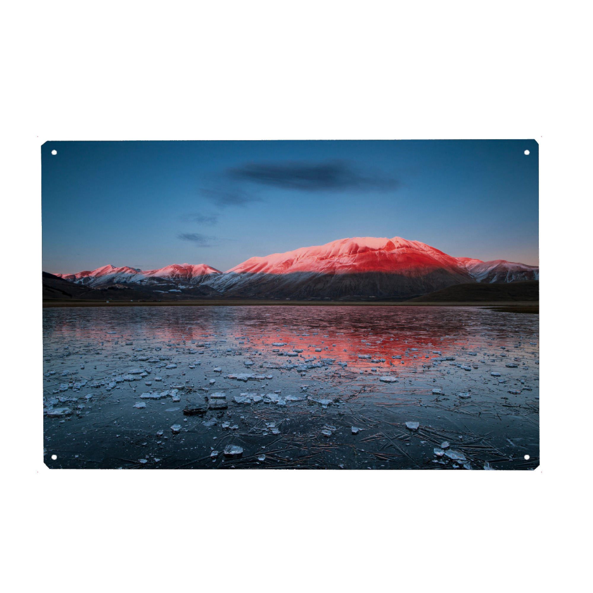 Holzbild "Pink" artboxONE - Natur - Italien,Vettore,Berg,Eis,See