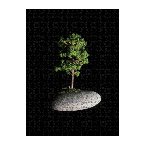 artboxONE Puzzle "The First Sanctuary" artboxONE - Natur - Baum,Felsen,Natur,Skulptur,Raum,Zen,Garten,Meditation,Friedlich,Minimal,Ruhig,Heiligtum