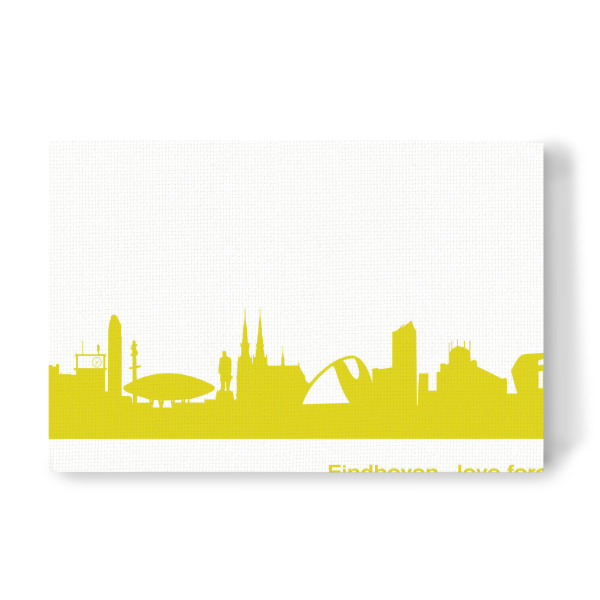 Leinwandbild "Eindhoven 06 Skyline Spring-Green Print monochrome" artboxONE - Städte,Abstrakt,Architektur,Städte / Weitere