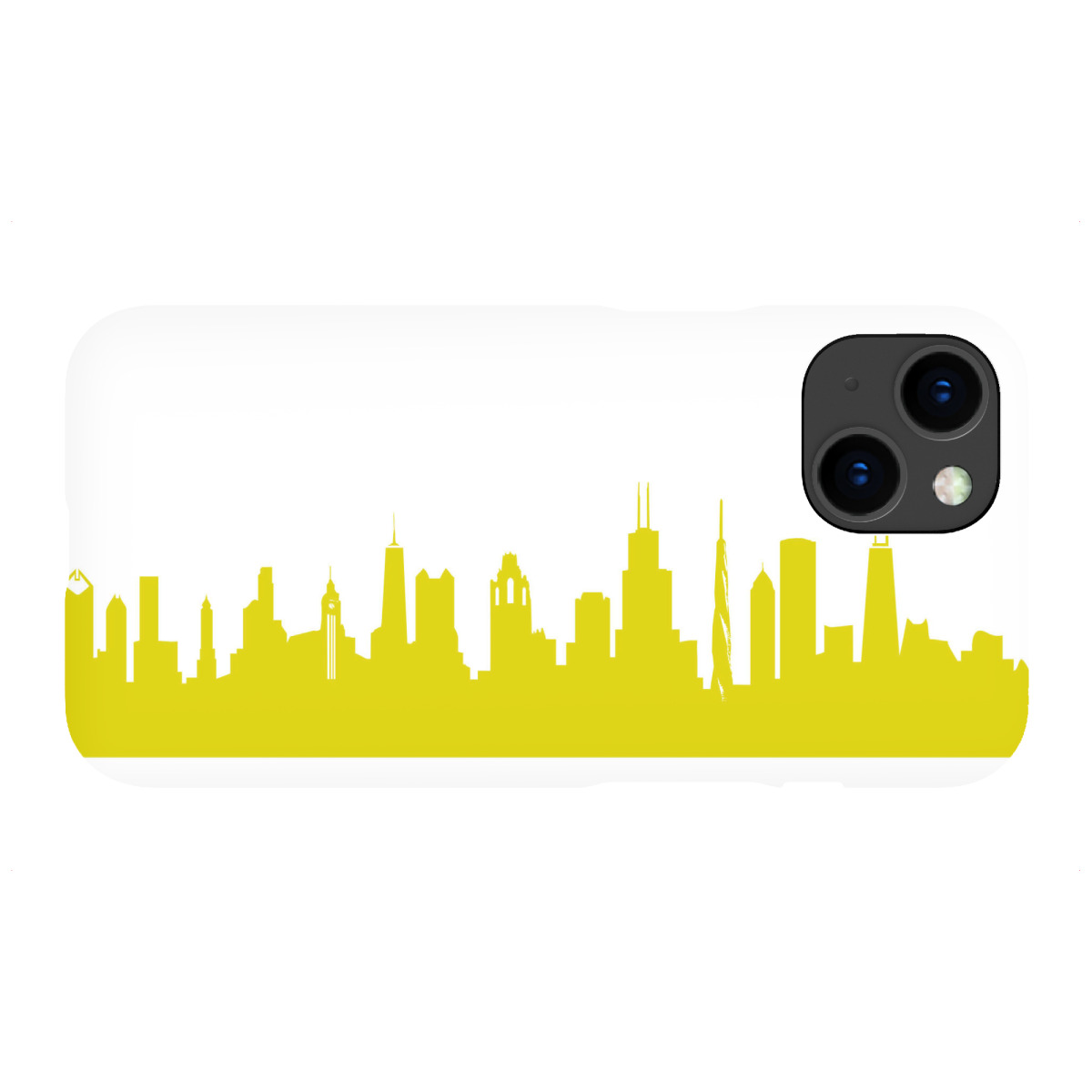 iPhone "Chicago 06 Skyline Spring-Green Print monochrome" Premium-Case Handyhülle artboxONE