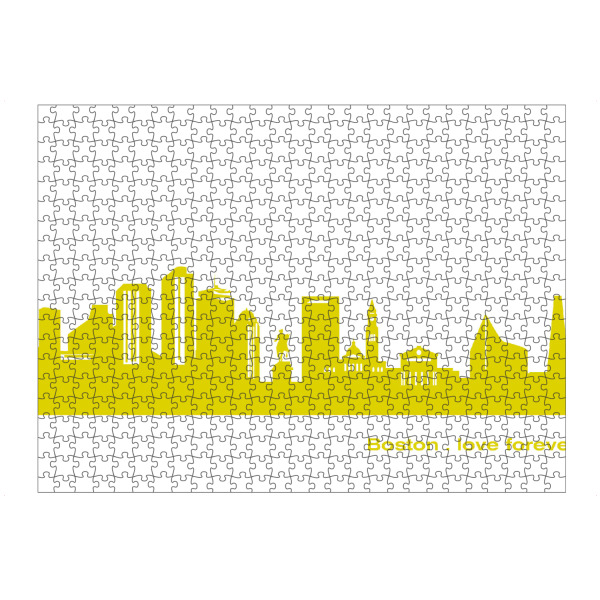 artboxONE Puzzle "Boston 06 Skyline Spring-Green Print monochrome" artboxONE - Städte,Abstrakt,Architektur,Städte / Boston