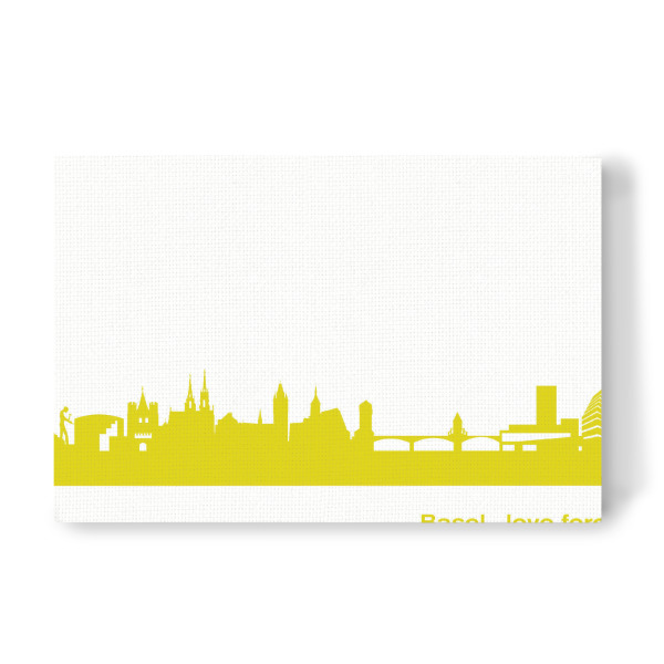 Leinwandbild "Basel 06 Skyline Spring-Green Print monochrome" artboxONE - Städte,Abstrakt,Architektur,Städte / Weitere