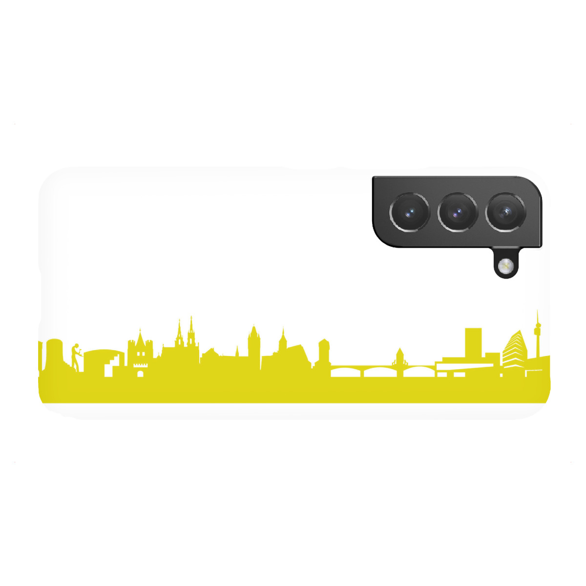 Samsung Galaxy "Basel 06 Skyline Spring-Green Print monochrome" Premium-Case Handyhülle artboxONE