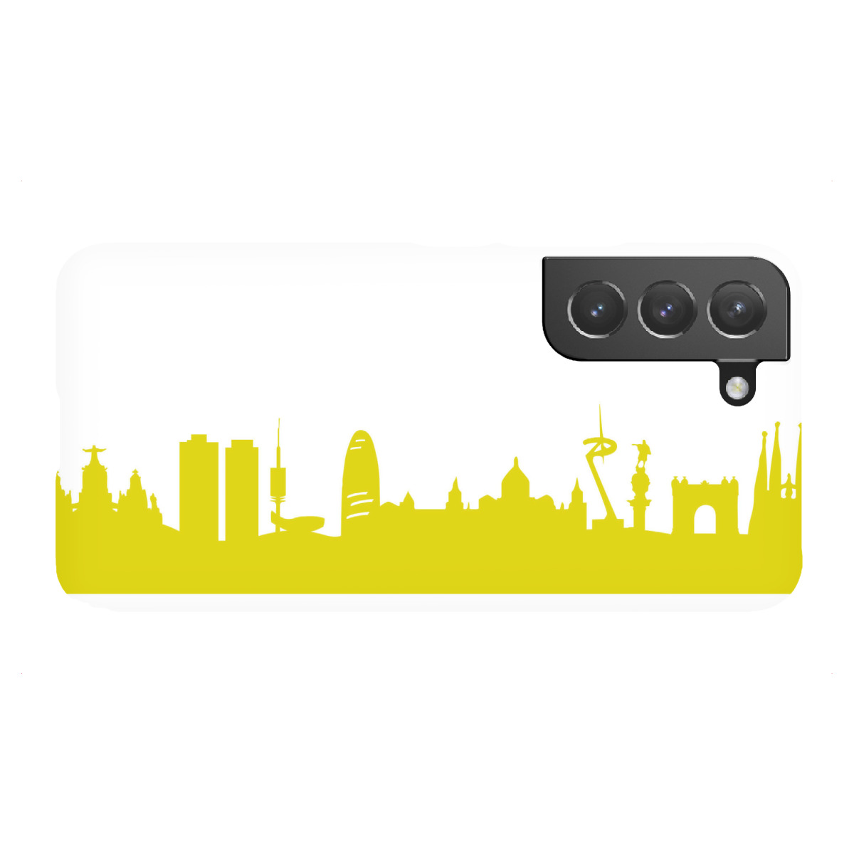 "Barcelona 06 Skyline Print in Spring-Green monochrome"für Samsung Galaxy - Premium-Case Handyhülle artboxONE